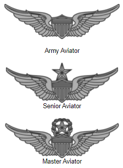 US Army Aircrew Basic Gold Wing Badge Pin 2-1-2 