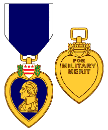 purple heart medal outline